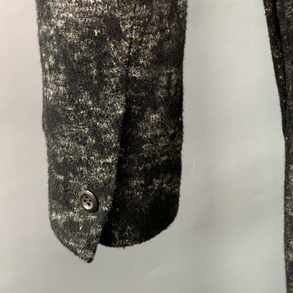 ATTACHMENT Size S Black Grey Textured Wool Jacket - Picture 5 of 7